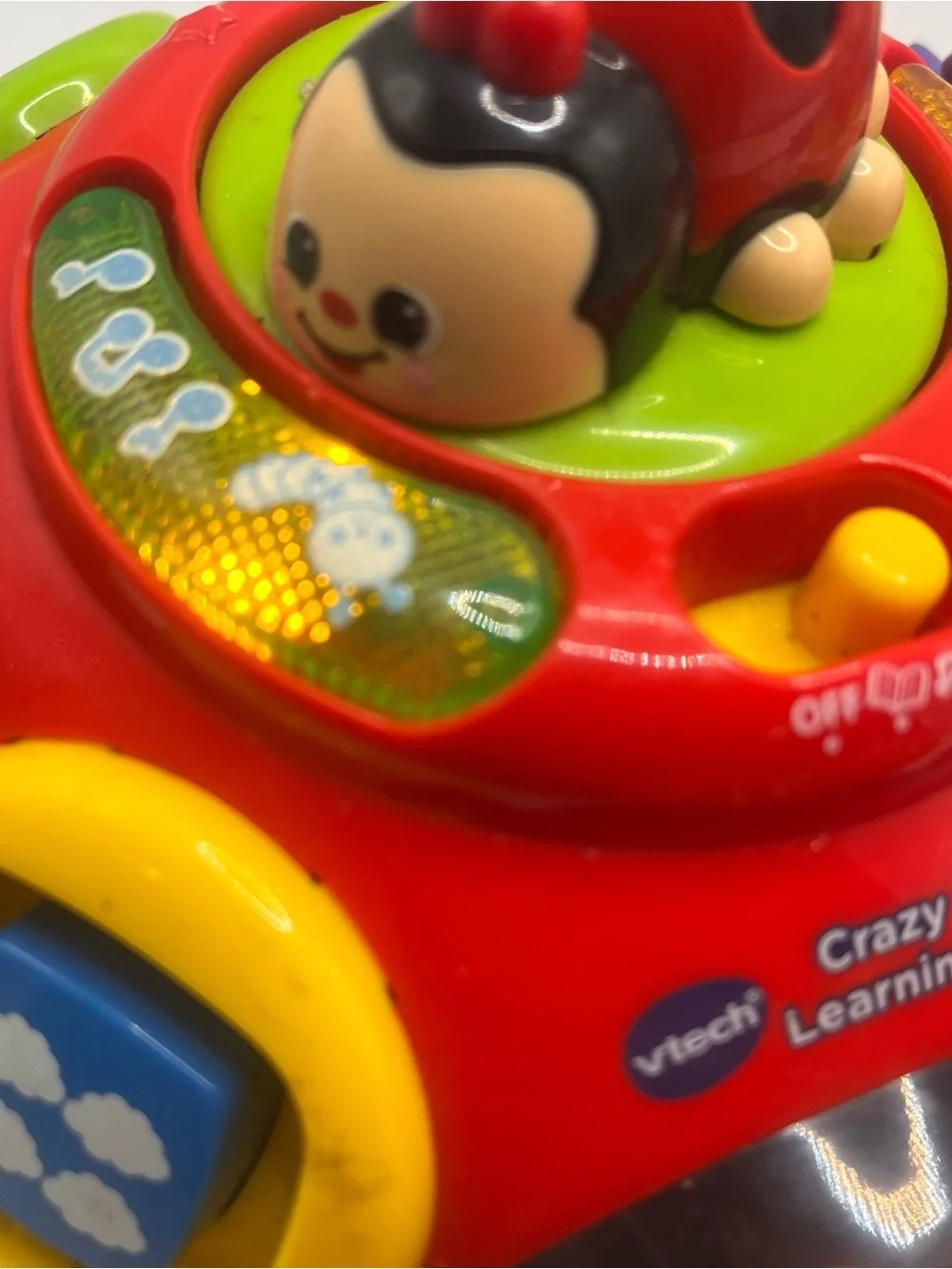 V-Tech Electronic Toddler Baby Toy Lot Phone Lady Bug Steering Wheel Light Sound